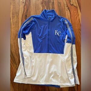 Women’s Antigua Kansas City Royals Half Zip size Small fitted. Med weight.